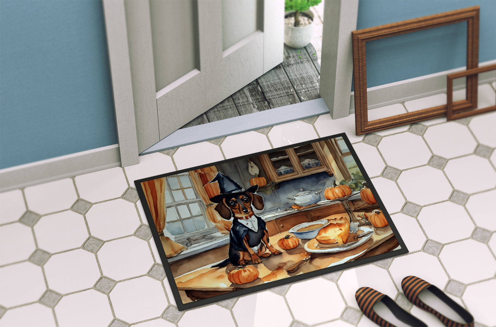 Dachshund Fall Kitchen Pumpkins Doormat - One Color / One Size - Home & Garden - Home Textile - Carpets & Rugs