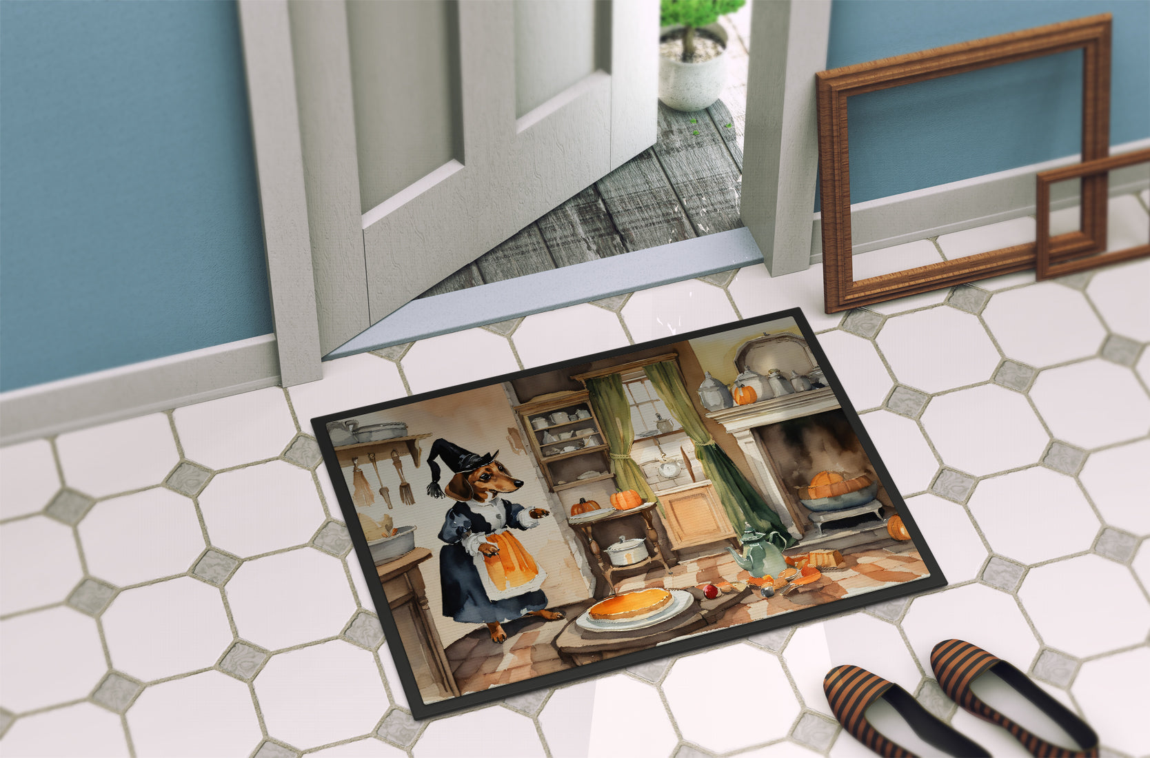 Dachshund Fall Kitchen Pumpkins Doormat - One Color / One Size - Home & Garden - Home Textile - Carpets & Rugs