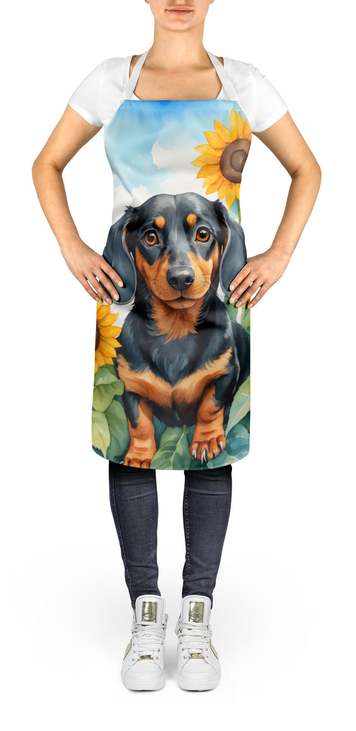 Dachshund in Sunflowers Apron - One Color / One Size - Home & Garden - Kitchen Dining & Bar - Table Decoration &
