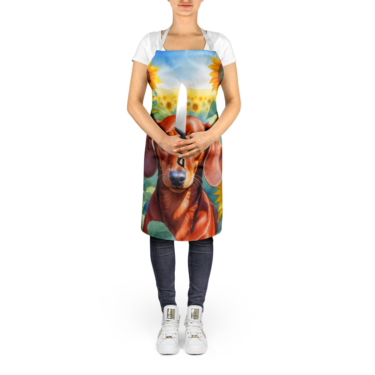 Dachshund in Sunflowers Apron - One Color / One Size - Home & Garden - Kitchen Dining & Bar - Table Decoration &