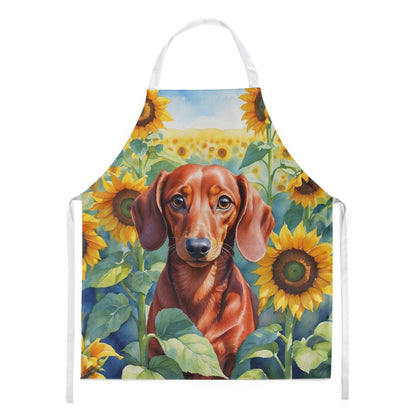 Dachshund in Sunflowers Apron - One Color / One Size - Home & Garden - Kitchen Dining & Bar - Table Decoration &