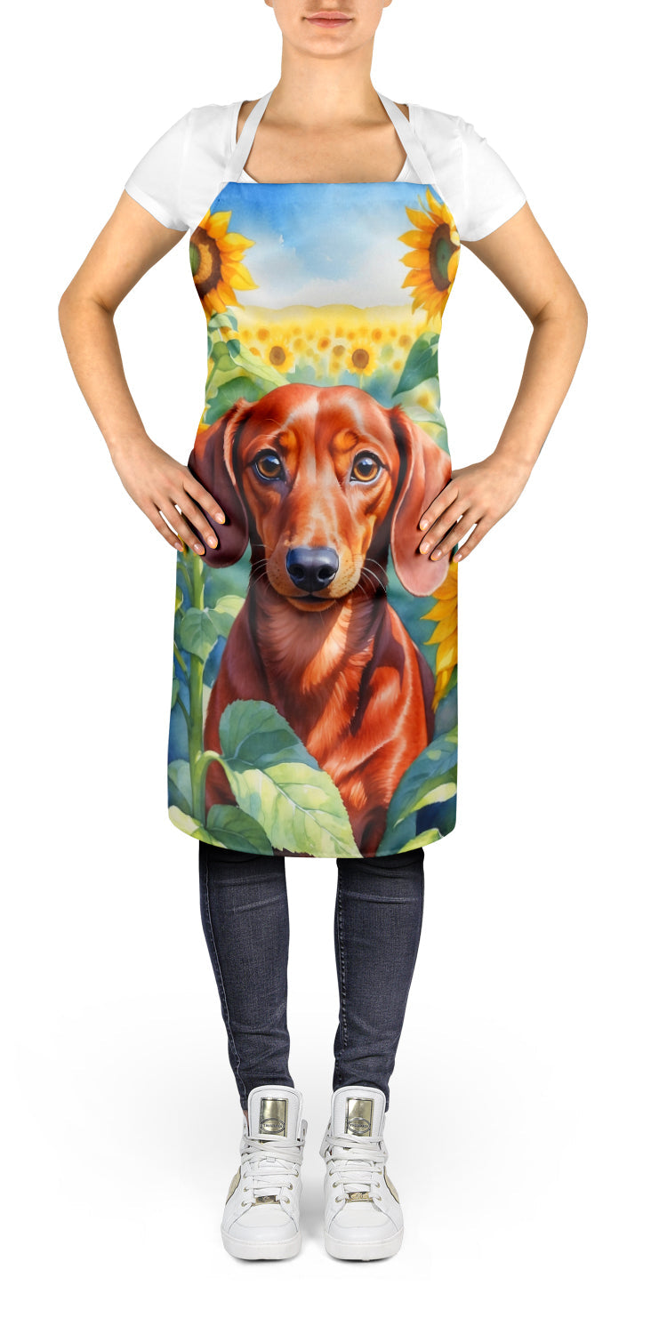 Dachshund in Sunflowers Apron - One Color / One Size - Home & Garden - Kitchen Dining & Bar - Table Decoration &