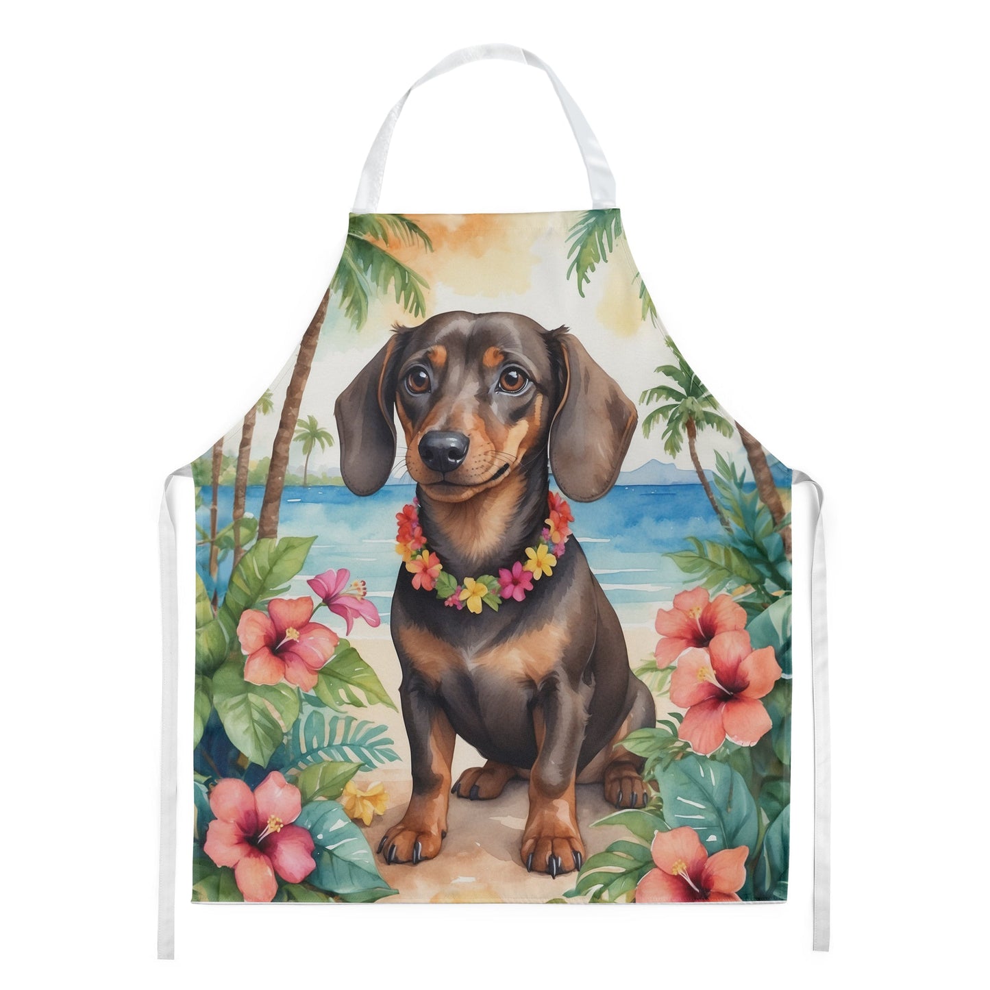 Dachshund Luau Apron - One Color / One Size - Home & Garden - Kitchen Dining & Bar - Table Decoration & Accessories