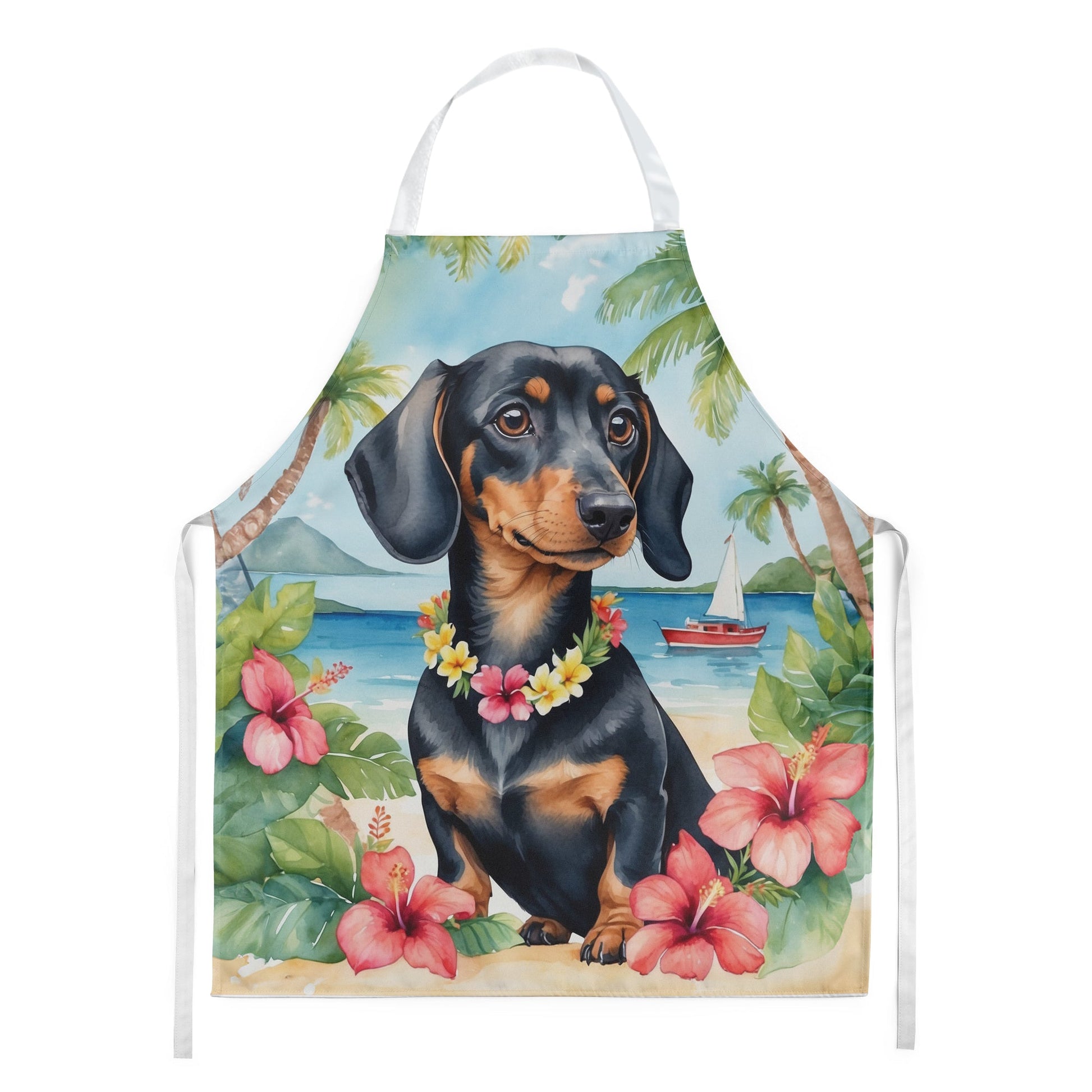 Dachshund Luau Apron - One Color / One Size - Home & Garden - Kitchen Dining & Bar - Table Decoration & Accessories