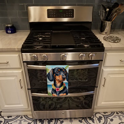 Dachshund Luau Kitchen Towel - One Color / One Size - Home & Garden - Home Textile - Towels