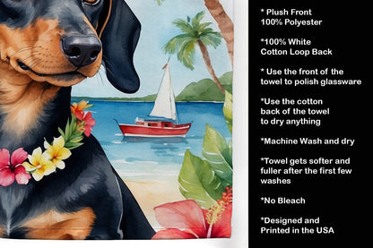Dachshund Luau Kitchen Towel - One Color / One Size - Home & Garden - Home Textile - Towels