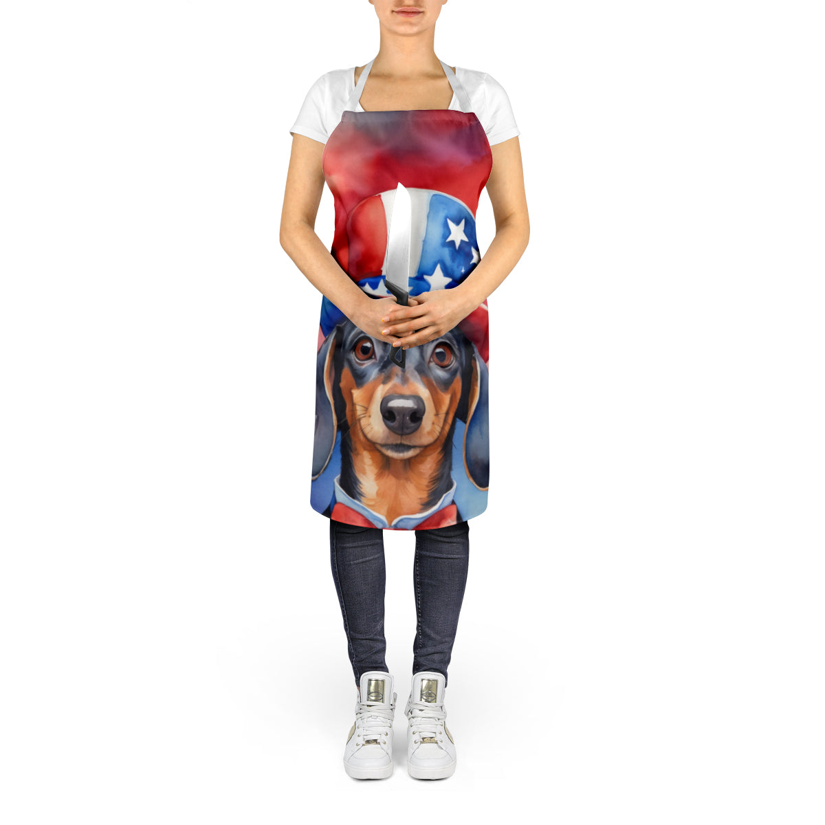 Dachshund Patriotic American Apron - One Color / One Size - Home & Garden - Kitchen Dining & Bar - Table Decoration &