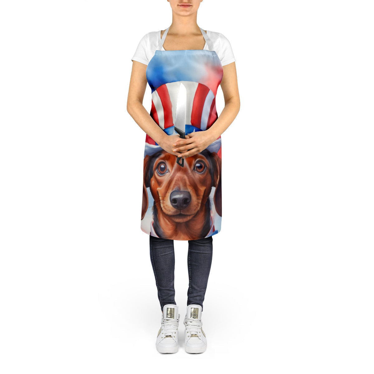 Dachshund Patriotic American Apron - One Color / One Size - Home & Garden - Kitchen Dining & Bar - Table Decoration &