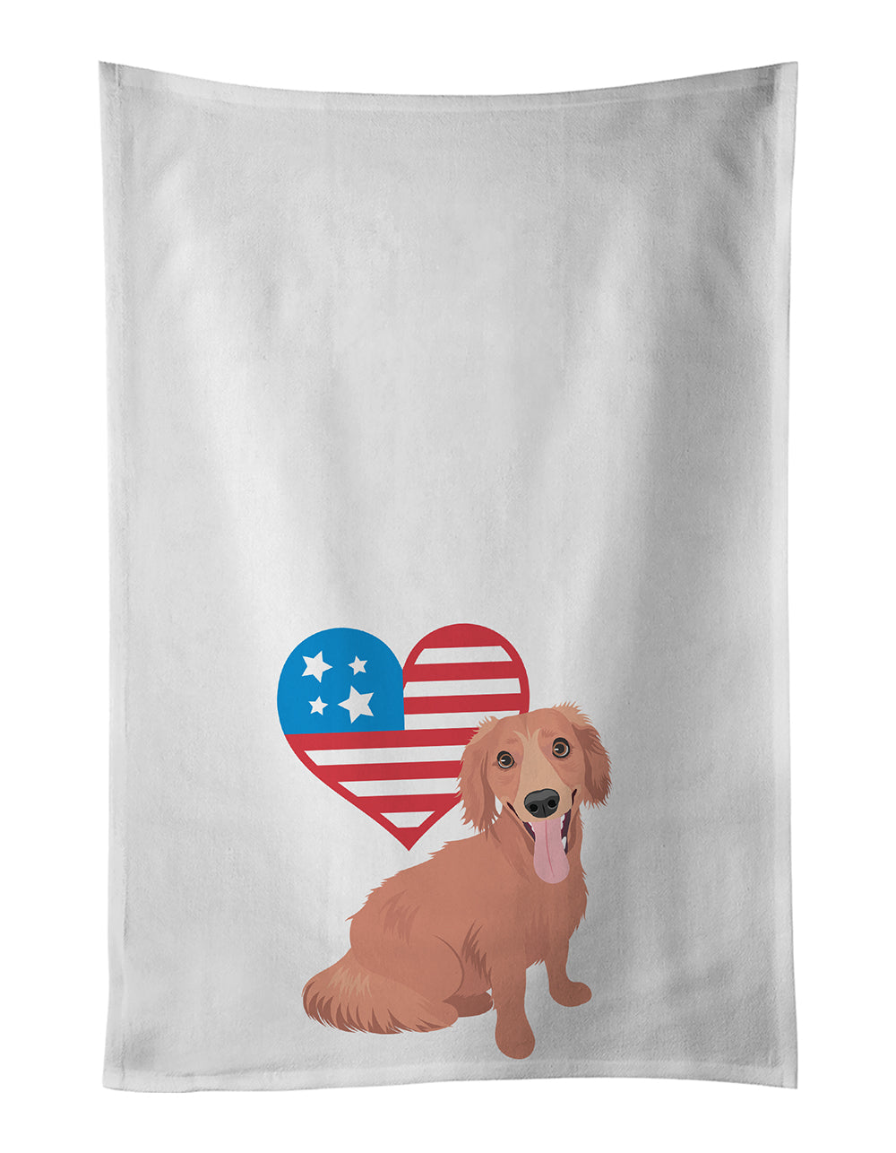 Dachshund Red #1 Patriotic Kitchen Towel Set of 2 - One Color / One Size - Home & Garden - Home Textile - Towels