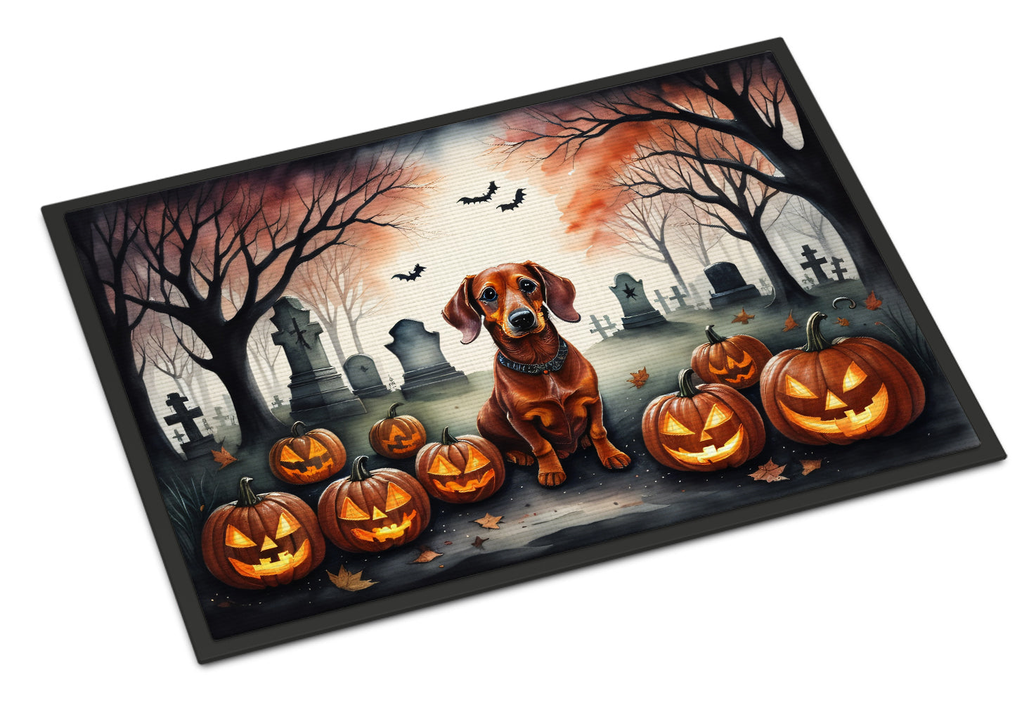 Dachshund Spooky Halloween Doormat - One Color / One Size - Home & Garden - Home Textile - Carpets & Rugs