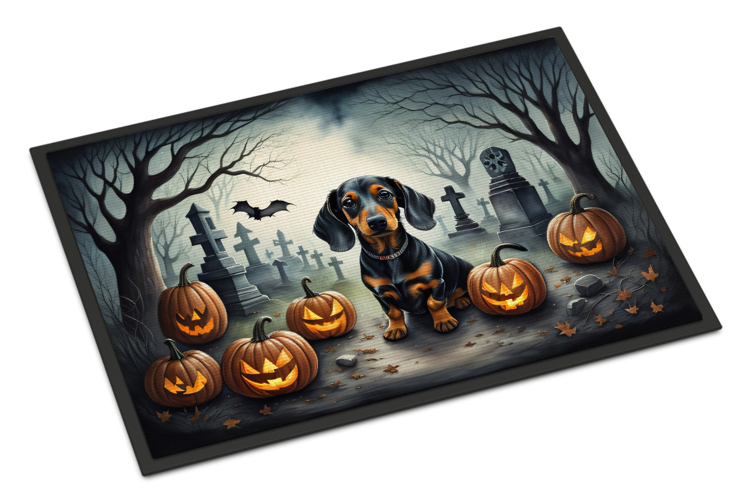 Dachshund Spooky Halloween Doormat - One Color / One Size - Home & Garden - Home Textile - Carpets & Rugs