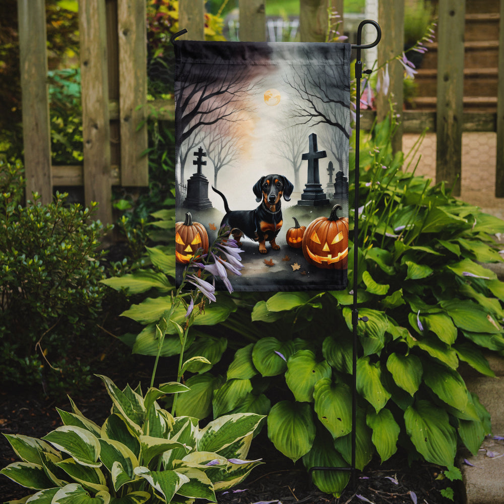 Dachshund Spooky Halloween Garden Flag - One Color / One Size - Home & Garden - Home Decor - Flags Banners & Accessories