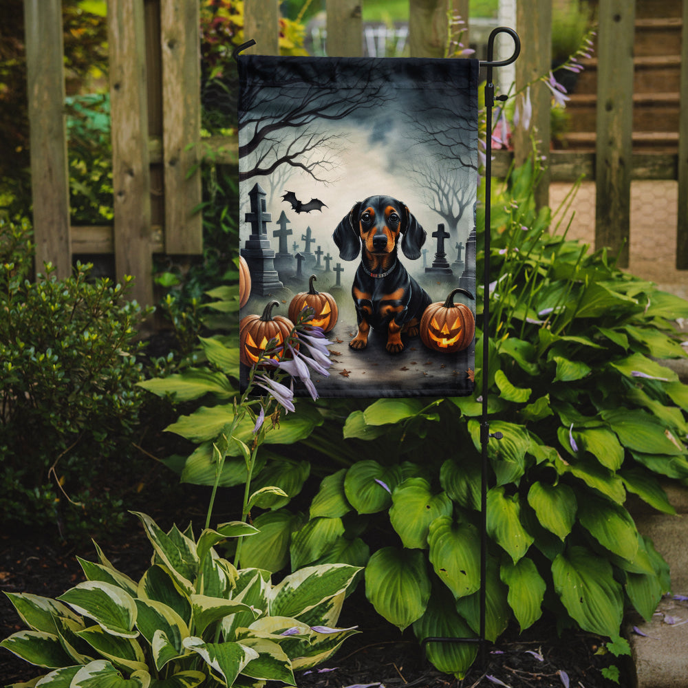 Dachshund Spooky Halloween Garden Flag - One Color / One Size - Home & Garden - Home Decor - Flags Banners & Accessories