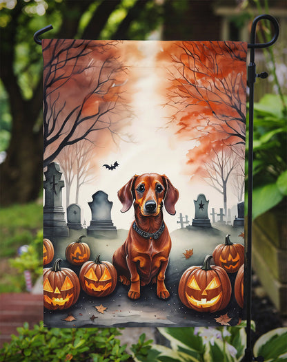 Dachshund Spooky Halloween Garden Flag - One Color / One Size - Home & Garden - Home Decor - Flags Banners & Accessories
