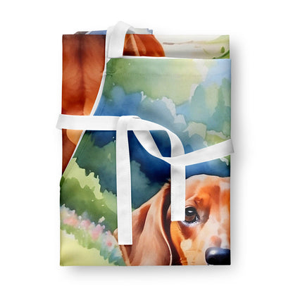 Dachshund Spring Path Apron - One Color / One Size - Home & Garden - Kitchen Dining & Bar - Table Decoration &