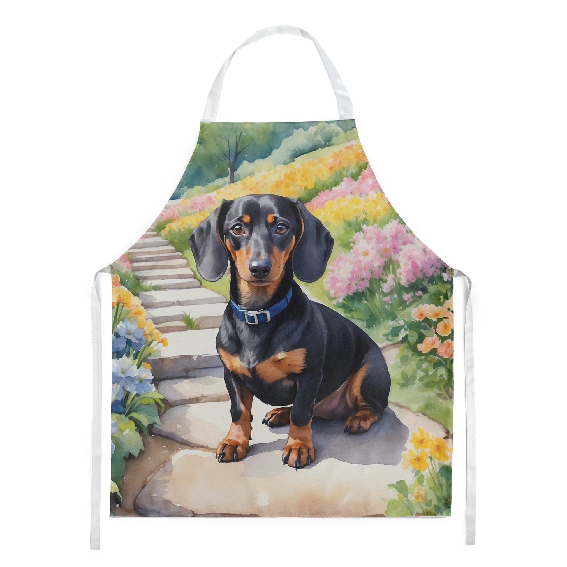 Dachshund Spring Path Apron - One Color / One Size - Home & Garden - Kitchen Dining & Bar - Table Decoration &