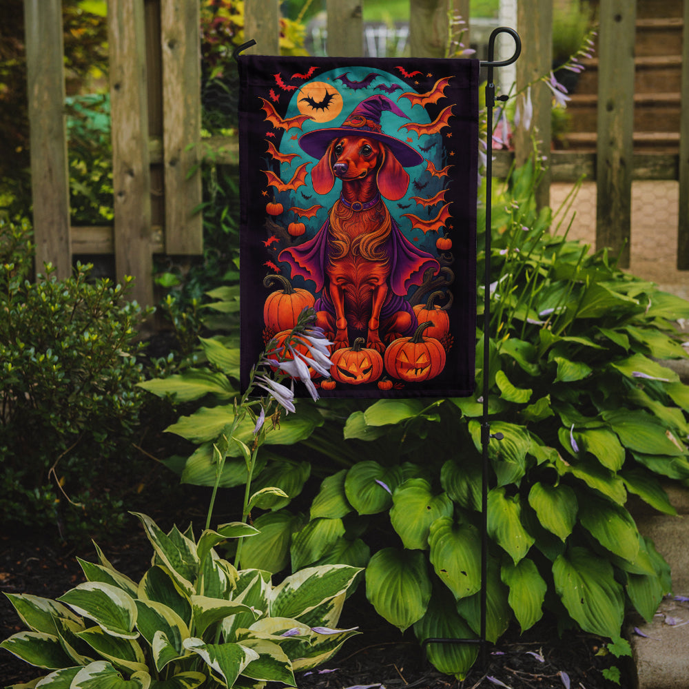 Dachshund Witchy Halloween Garden Flag - One Color / One Size - Home & Garden - Home Decor - Flags Banners & Accessories
