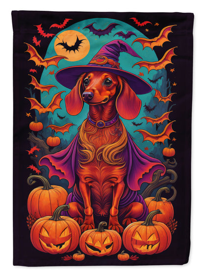Dachshund Witchy Halloween Garden Flag - One Color / One Size - Home & Garden - Home Decor - Flags Banners & Accessories
