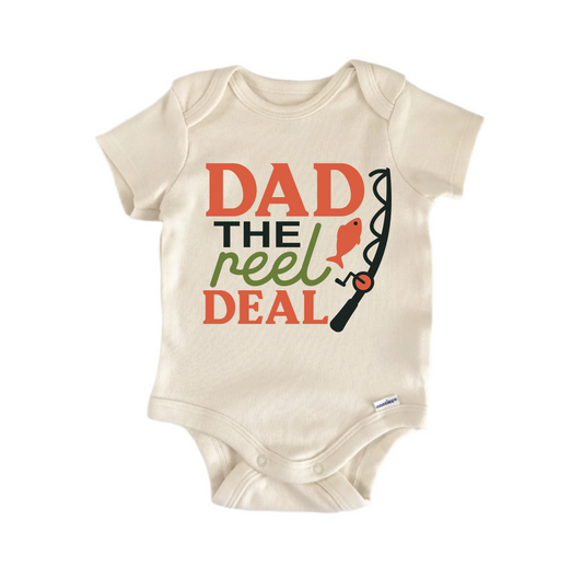 Dad the Reel Deal Fishing Father’s Day - Baby Boy Girl Bodysuit Funny Cute - Kids & Babies - Mother & Kids - Boys’ Baby