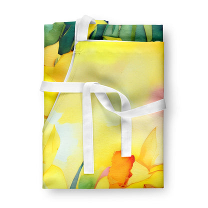 Daffodils in Watercolor Apron - One Color / One Size - Home & Garden - Kitchen Dining & Bar - Table Decoration &