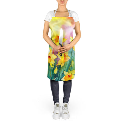 Daffodils in Watercolor Apron - One Color / One Size - Home & Garden - Kitchen Dining & Bar - Table Decoration &