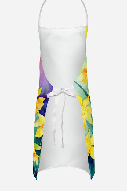 Daffodils in Watercolor Apron - One Color / One Size - Home & Garden - Kitchen Dining & Bar - Table Decoration &