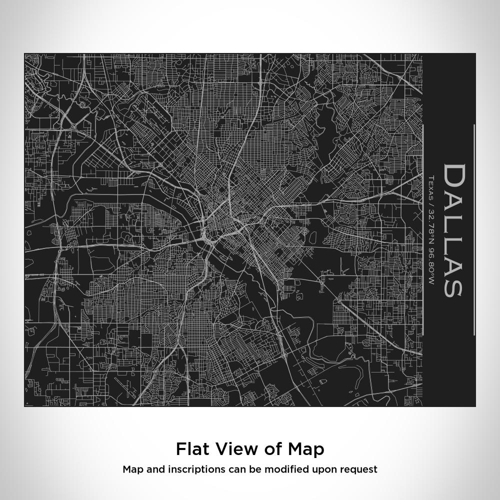 Dallas - Texas Map Bottle with Bamboo Top in Matte Black - Drinkware