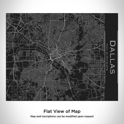 Dallas - Texas Map Bottle with Bamboo Top in Matte Black - Drinkware