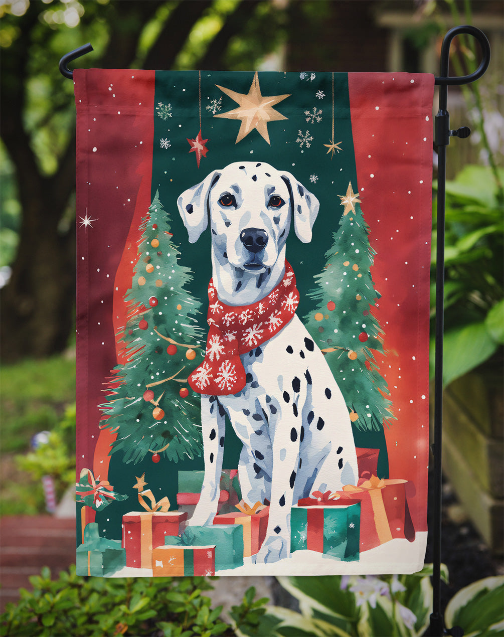 Dalmatian Christmas Garden Flag - One Color / One Size - Home & Garden - Home Decor - Flags Banners & Accessories
