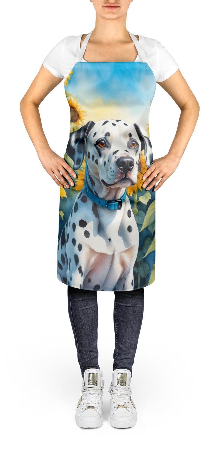 Dalmatian in Sunflowers Apron - One Color / One Size - Home & Garden - Kitchen Dining & Bar - Table Decoration &