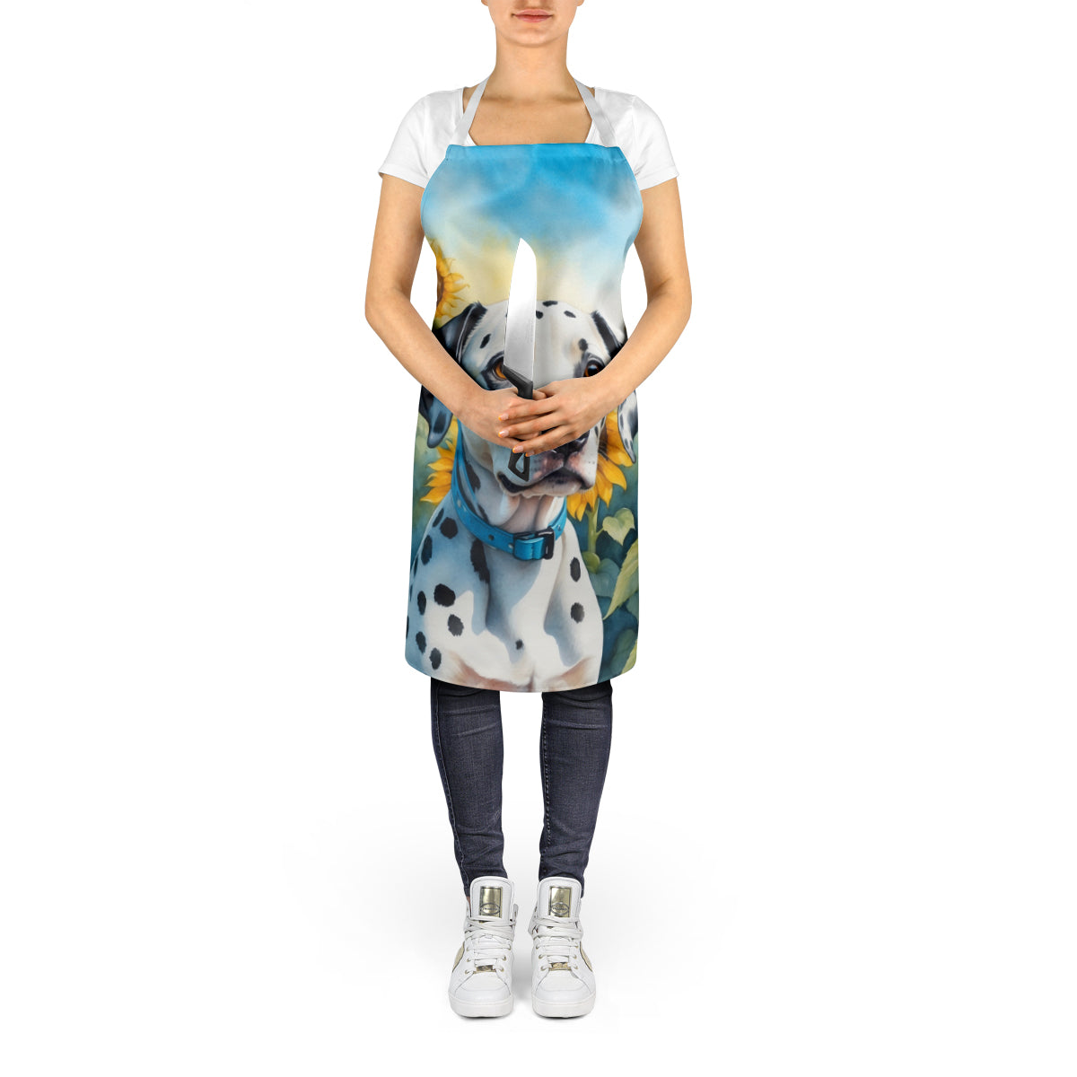 Dalmatian in Sunflowers Apron - One Color / One Size - Home & Garden - Kitchen Dining & Bar - Table Decoration &