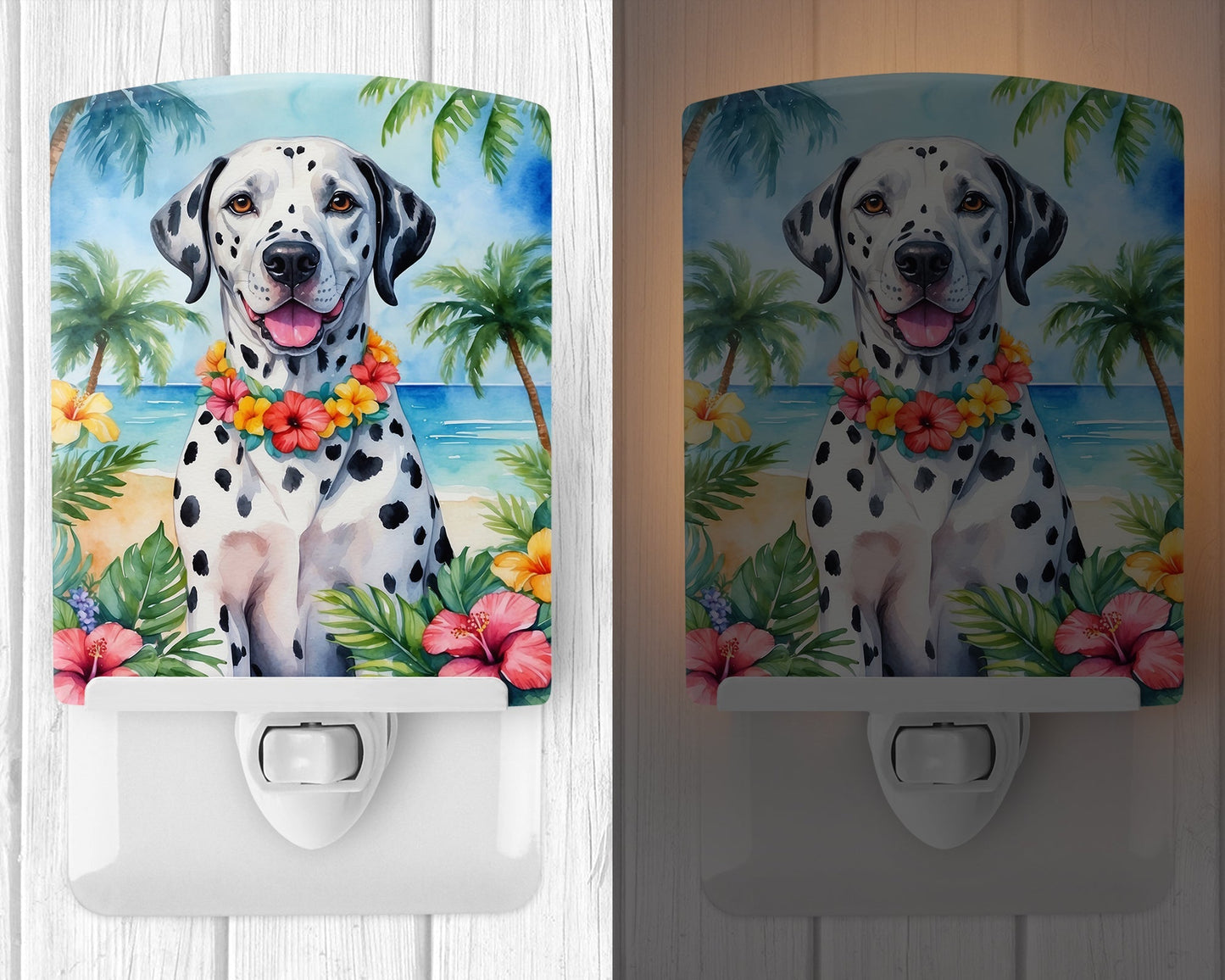 Dalmatian Luau Ceramic Night Light - One Color / One Size - Home & Garden - Home Improvement - Lights & Lighting
