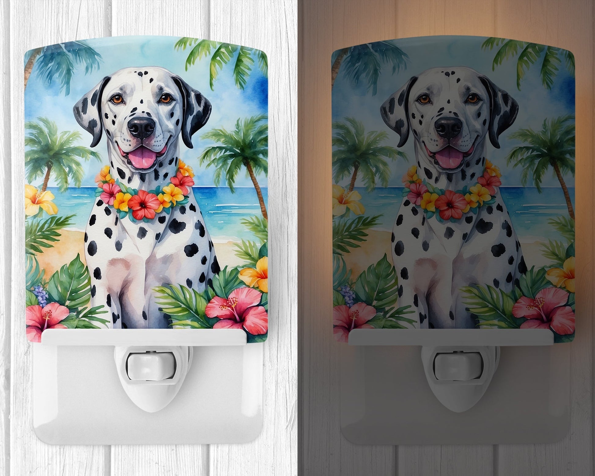 Dalmatian Luau Ceramic Night Light - One Color / One Size - Home & Garden - Home Improvement - Lights & Lighting