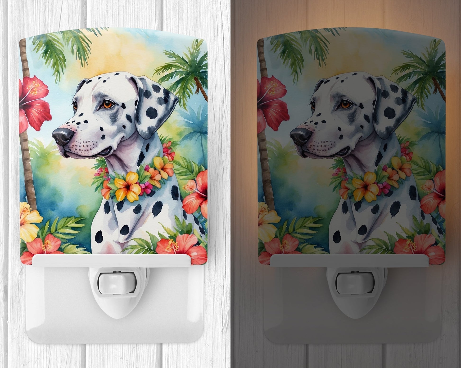 Dalmatian Luau Ceramic Night Light - One Color / One Size - Home & Garden - Home Improvement - Lights & Lighting