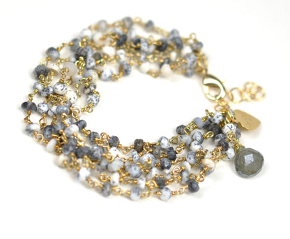 Dalmatian Opal Bracelet - One Color / One Size - Jewelry & Accessories - Bracelets & Bangles