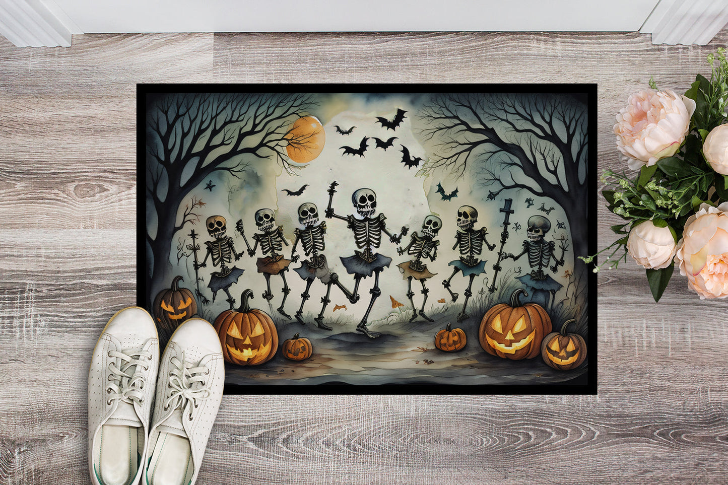 Dancing Skeletons Spooky Halloween Doormat - One Color / One Size - Home & Garden - Home Textile - Carpets & Rugs