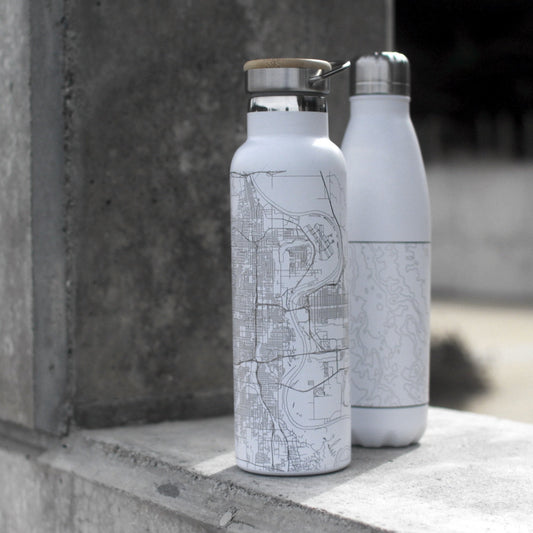 Danville - California Engraved Map Bottle with Bamboo Top in Matte - Drinkware