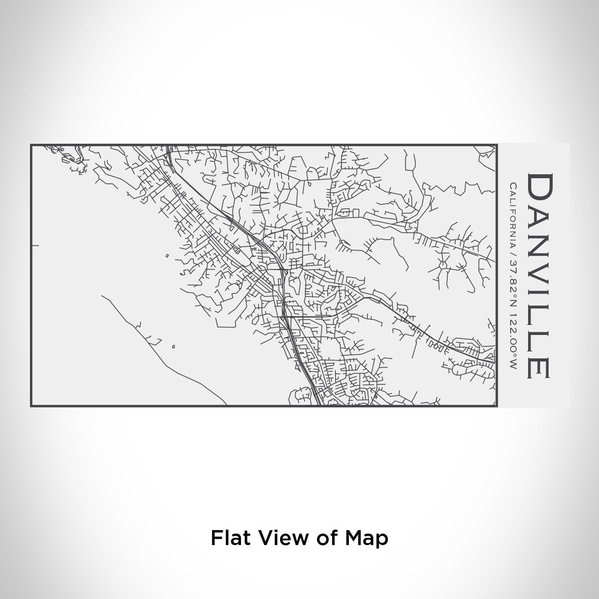 Danville - California Engraved Map Insulated Bottle in Matte White - Drinkware
