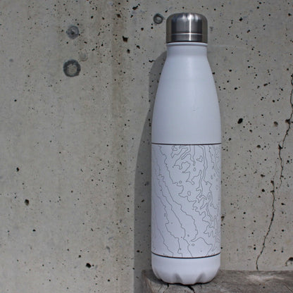 Danville - California Engraved Map Insulated Bottle in Matte White - Drinkware
