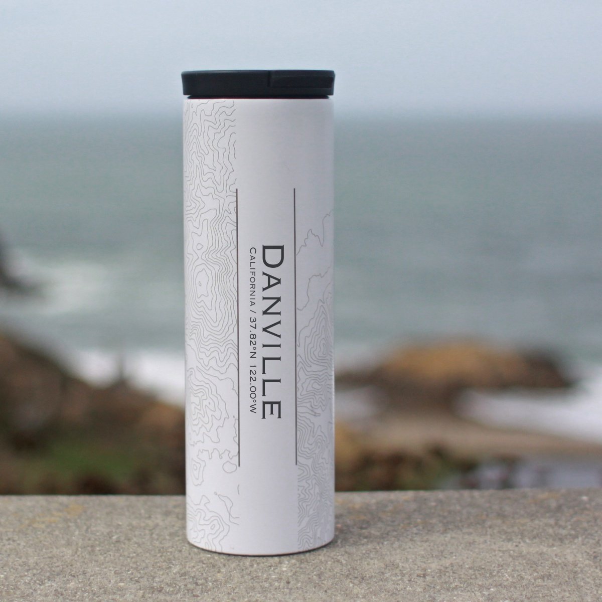 Danville - California Engraved Map Tumbler in Matte White - Drinkware