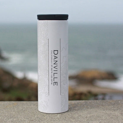 Danville - California Engraved Map Tumbler in Matte White - Drinkware