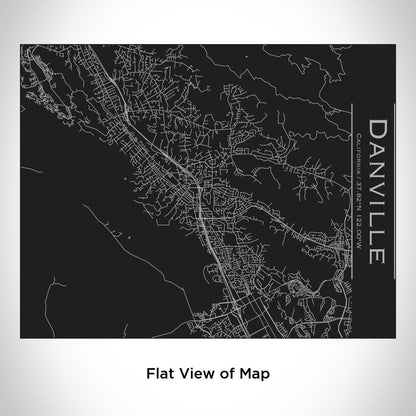 Danville - California Map Bottle with Bamboo Top in Matte Black - Drinkware