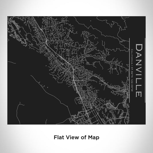 Danville - California Map Bottle with Bamboo Top in Matte Black - Drinkware