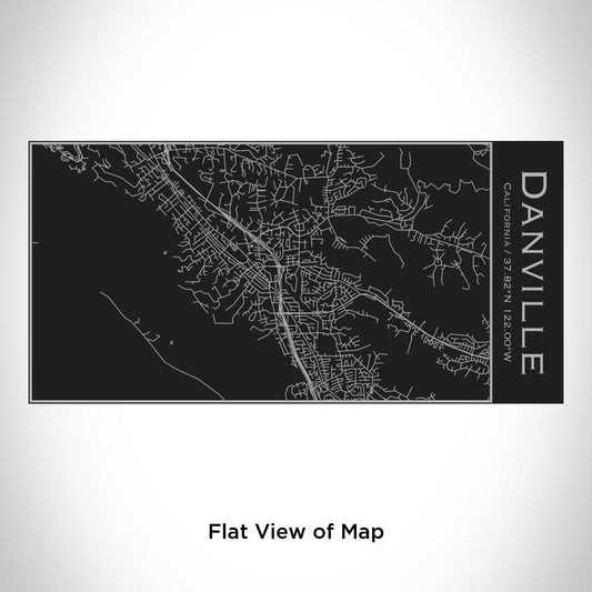Danville - California Map Insulated Bottle in Matte Black - Drinkware