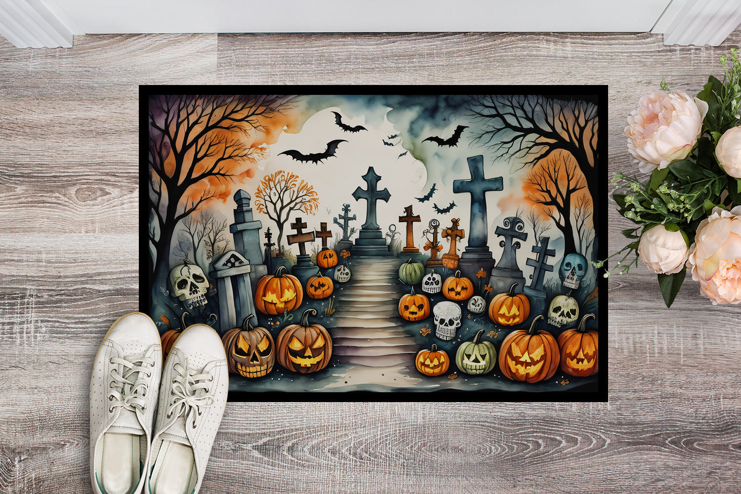 Day of the Dead Spooky Halloween Doormat - One Color / One Size - Home & Garden - Home Textile - Carpets & Rugs