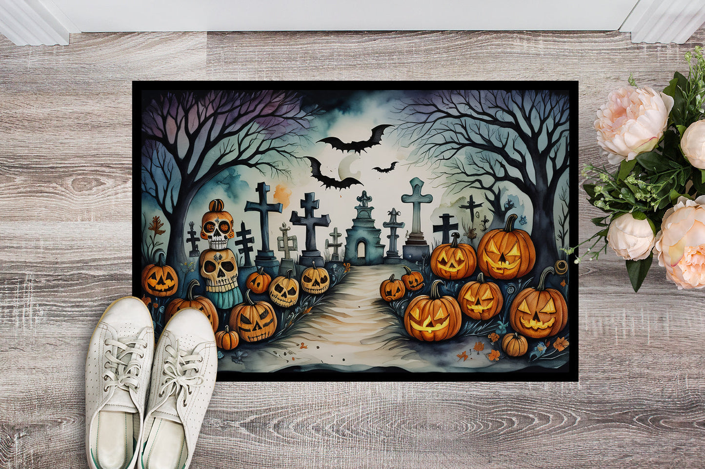 Day of the Dead Spooky Halloween Doormat - One Color / One Size - Home & Garden - Home Textile - Carpets & Rugs