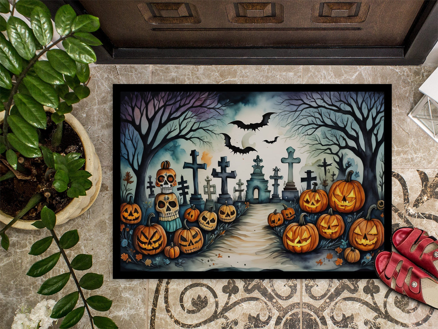 Day of the Dead Spooky Halloween Doormat - One Color / One Size - Home & Garden - Home Textile - Carpets & Rugs