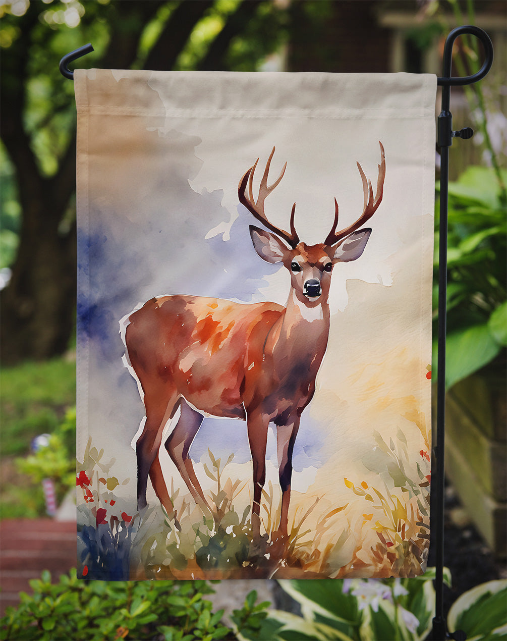 Deer Garden Flag - One Color / One Size - Home & Garden - Home Decor - Flags Banners & Accessories