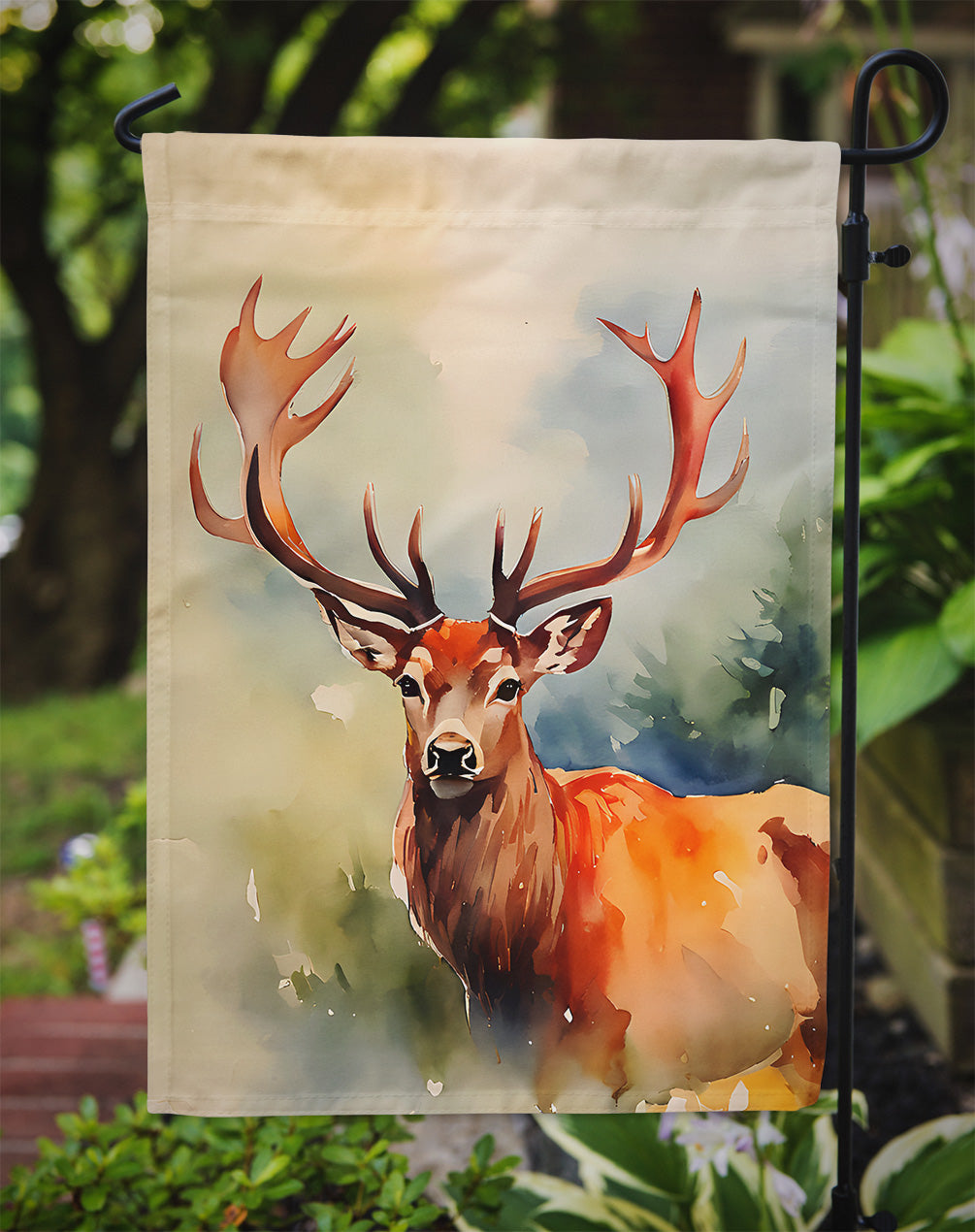 Deer Stag Garden Flag - One Color / One Size - Home & Garden - Home Decor - Flags Banners & Accessories