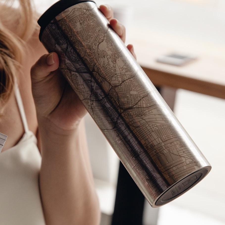 Detroit - Michigan Map Tumbler - Drinkware